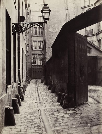 Charles Marville. Impasse de la Bouteille, vue prise de la rue Montorgueil c.1866