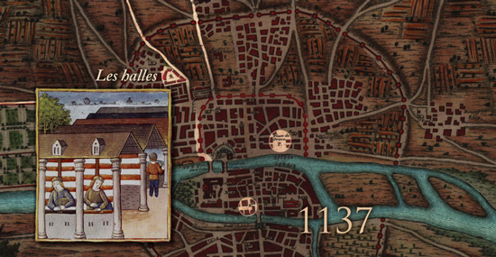 Halles Paris sous Philippe Auguste