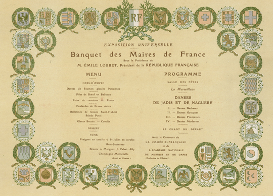 Le banquet des maires de 1900, un repas gargantuesque