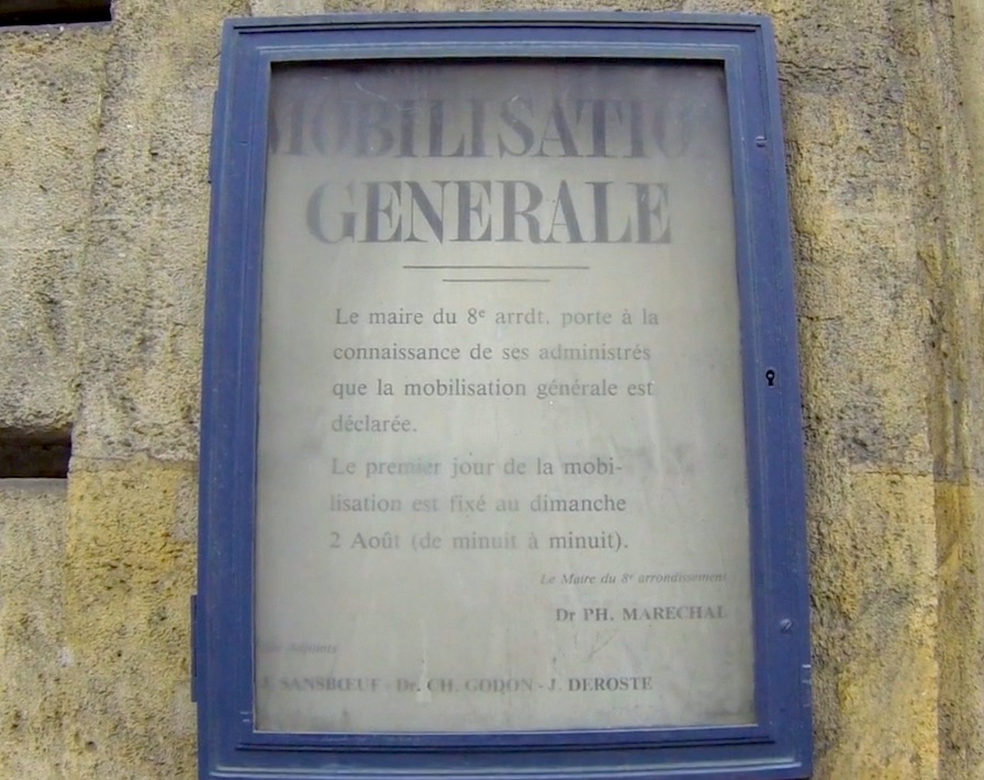 affiche de mobilisation générale paris